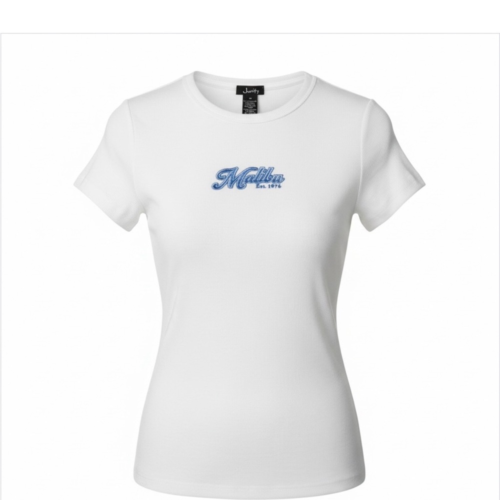 Justify White “Malibu” T-Shirt